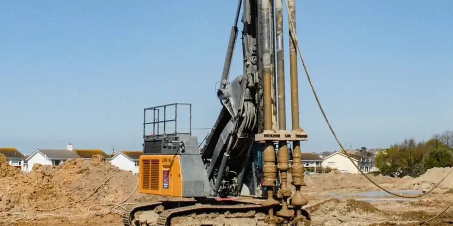 Illustratives Bild von Deep Soil Mixing (DSM) Bemessung in Duisburg